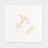 Cheers Ninety | Moderne 90ste verjaardag van volwa Folie Servetten (Voorkant)