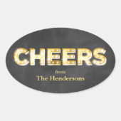 Cheers op Chalkboard Holiday Sticker (Voorkant)