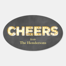 Cheers op Chalkboard Holiday Sticker