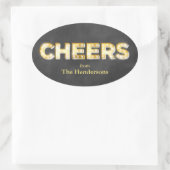 Cheers op Chalkboard Holiday Sticker (Tas)