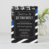 Cheers op de politie van pensionering kaart (Staand voorkant)