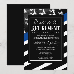 Cheers op de politie van pensionering kaart