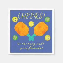 Cheers op Dinking Pickleball Cocktail Napkin