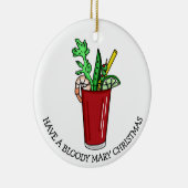 Cheers op een feestelijke Mary Kerstgrappenmakerij Keramisch Ornament (Rechts)