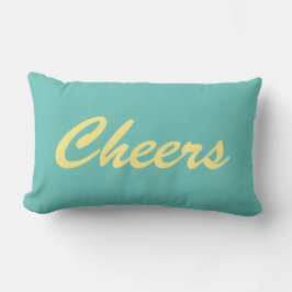 Cheers op Turquoise Kussen