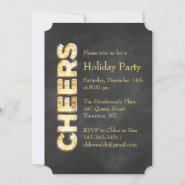 Cheers op uitnodiging van de Chalkboard Holiday Pa