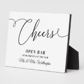 Cheers Open Bar Trouwbord Fotoplaat (Zijkant)