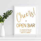 Cheers Open bruiloft bord 8x10 poster