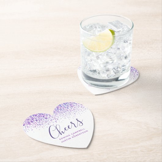 Cheers paarse moderne kunst waterverf dabs kartonnen onderzetters (Insitu)