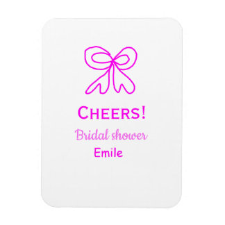 Cheers paarse roze boog vrijgezellenfeest voeg naa magneet