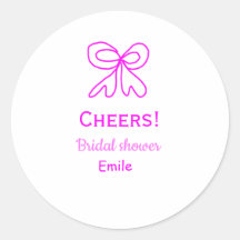 Cheers paarse roze boog vrijgezellenfeest voeg naa