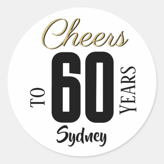 Cheers - Personalized Birthday Ronde Sticker (Voorkant)