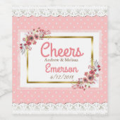 Cheers Personalized Wedding Wine Bottle Labels Wijn Etiket (Enkel label)
