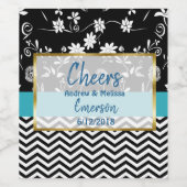 Cheers Personalized Wedding Wine Bottle Labels Wijn Etiket (Enkel label)