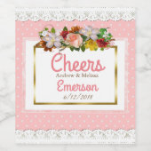 Cheers Personalized Wedding Wine Bottle Labels Wijn Etiket (Enkel label)