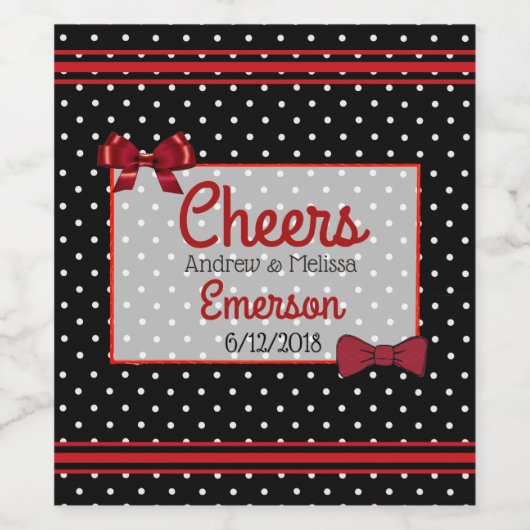 Cheers Personalized Wedding Wine Bottle Labels Wijn Etiket (Enkel label)