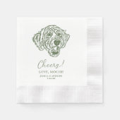 Cheers Pets Custom Hand Drawing Wedding Servet (Voorkant)