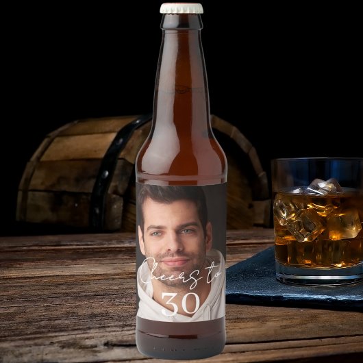 Cheers photo birthday party bier etiket