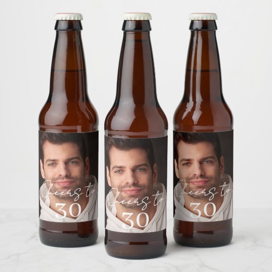 Cheers photo birthday party bier etiket (Flessen)