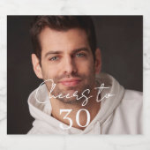 Cheers photo birthday party bier etiket (Enkel label)