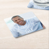 Cheers photo birthday party kartonnen onderzetters (Schuin)