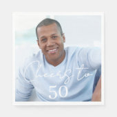 Cheers photo birthday party luncheon servet (Voorkant)