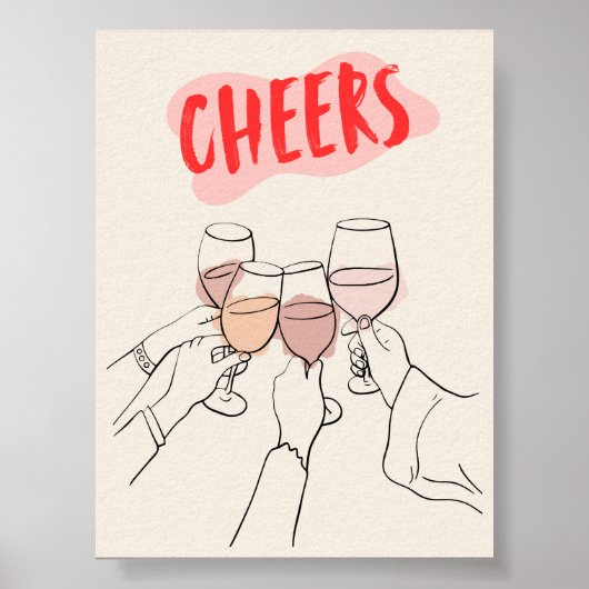 Cheers-Poster | Keuken Decor Print (Voorkant)