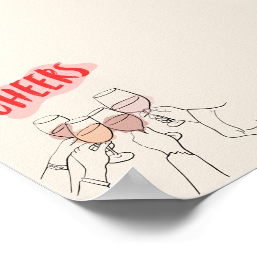 Cheers-Poster | Keuken Decor Print (Hoek)