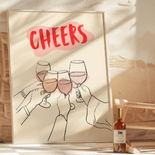 Cheers-Poster   Keuken Decor Print