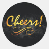 Cheers Ronde Sticker (Voorkant)
