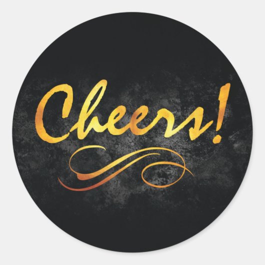 Cheers Ronde Sticker (Voorkant)
