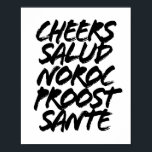 Cheers Salud Noroc Proost Sante Grunge Petten Poster<br><div class="desc">Cheers Salud Noroc Proost Sante Grunge Petten</div>