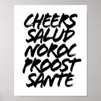 Cheers Salud Noroc Proost Sante Grunge Petten