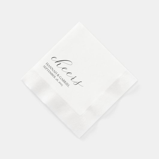 Cheers! Schone & moderne bruiloft servetten (Hoek)