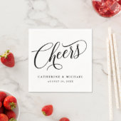 Cheers Script Flourish, gepersonaliseerd papier Na Servet (Insitu)