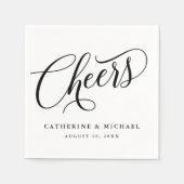 Cheers Script Flourish, gepersonaliseerd papier Na Servet (Voorkant)