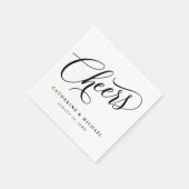 Cheers Script Flourish, gepersonaliseerd papier Na Servet (Hoek)