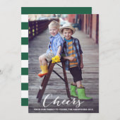 CHEERS SCRIPT | HOLIDAIRE FOTOKAART FEESTDAGENKAART (Voorkant / Achterkant)