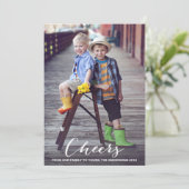 CHEERS SCRIPT | HOLIDAIRE FOTOKAART FEESTDAGENKAART (Staand voorkant)