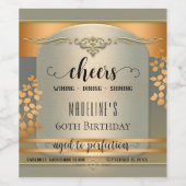 Cheers script ouder aan perfecte verjaardag wijn etiket (Enkel label)