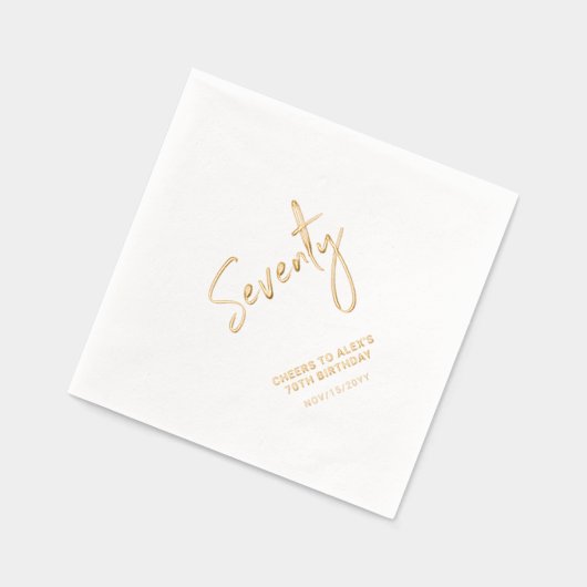 Cheers Seventy | Modern Adult 70ste verjaardag par Folie Servetten (Links)