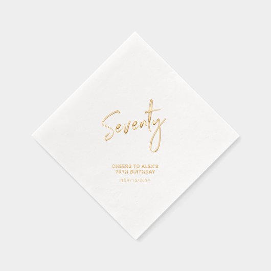 Cheers Seventy | Modern Adult 70ste verjaardag par Folie Servetten (Rechts)