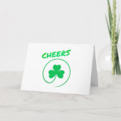 Cheers Shamrock Clover Elegant All Purpose Blank Kaart (Voorkant)