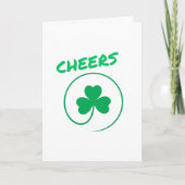 Cheers Shamrock Clover Elegante Multifunctionele D Kaart (Voorkant)