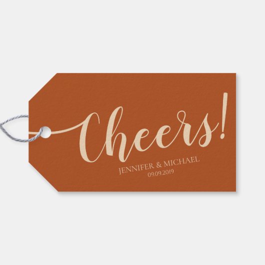 Cheers Simple love script Cadeaulabel (Achterkant Horizontaal)