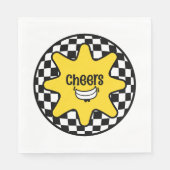 Cheers Smiley Star – Retro Geruit Servet (Voorkant)