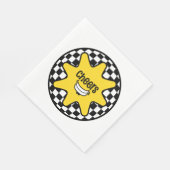 Cheers Smiley Star – Retro Geruit Servet (Hoek)
