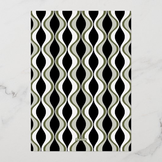 Cheers Snowflake Zakelijke Groet - Groen Goud Folie Feestdagenkaart (Achterkant)