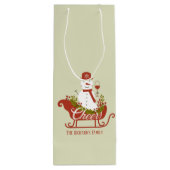 Cheers Snowman met wijn en kerstmis Wijn Cadeautas (Achterkant)