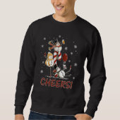Cheers Snowman Shirt Beer Kerstwijn L (Voorkant)